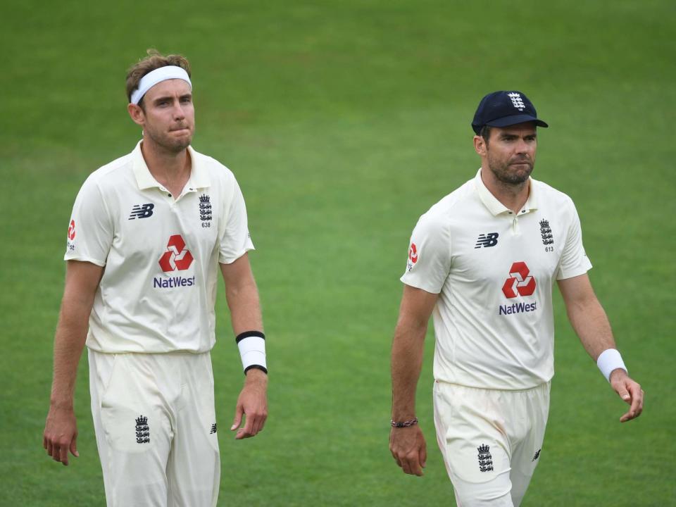 England fast bowlers Stuart Broad and James Anderson: Getty