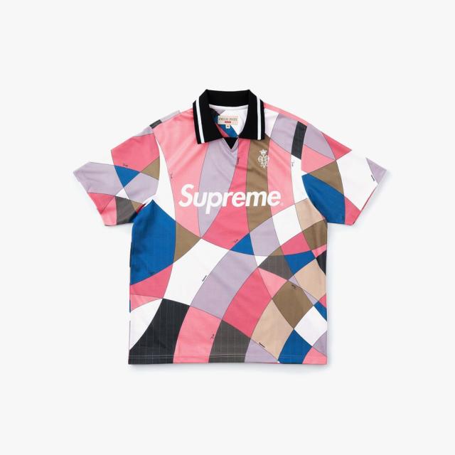 Preowned - Supreme Emilio Pucci Soccer Jersey Black/Grey Size M