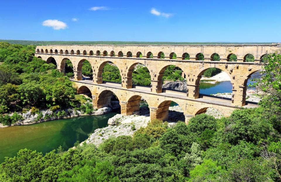 Pont du Gard Aquaduct is a Roman monumentistock