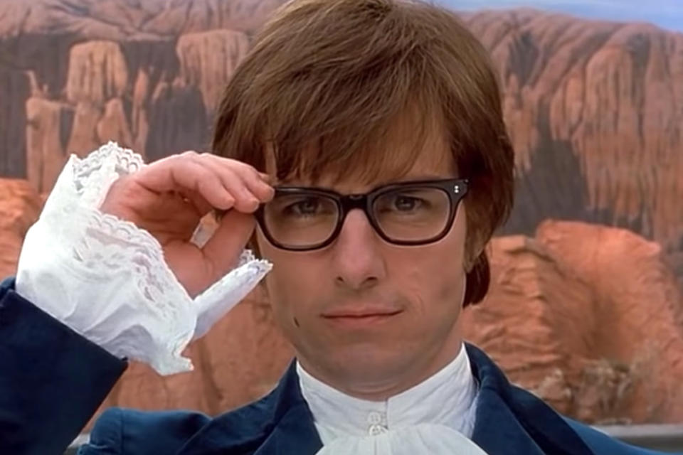 <p>The third <a href="https://ew.com/creative-work/austin-powers-in-goldmember/" rel="nofollow noopener" target="_blank" data-ylk="slk:Austin Powers;elm:context_link;itc:0;sec:content-canvas" class="link "><i>Austin Powers</i></a> begins with a <i>Mission: Impossible</i>-style opening that is revealed to be <a href="https://ew.com/tag/steven-spielberg/" rel="nofollow noopener" target="_blank" data-ylk="slk:Steven Spielberg;elm:context_link;itc:0;sec:content-canvas" class="link ">Steven Spielberg</a>'s <i>Austinpussy</i>, starring Cruise as the shagadelic spy. Cruise only has two lines, but he nails taking off the glasses and dropping Powers' "Yeah, baby!" </p> <p><b>Related:</b> <a href="https://ew.com/article/2002/07/01/here-are-summers-hottest-movie-cameos/" rel="nofollow noopener" target="_blank" data-ylk="slk:Here are 2002's hottest summer movie cameos;elm:context_link;itc:0;sec:content-canvas" class="link ">Here are 2002's hottest summer movie cameos</a></p>