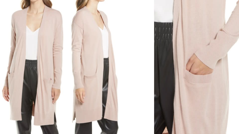 Halogen Open Front Pocket Cardigan - Nordstrom, $47 (originally $79)