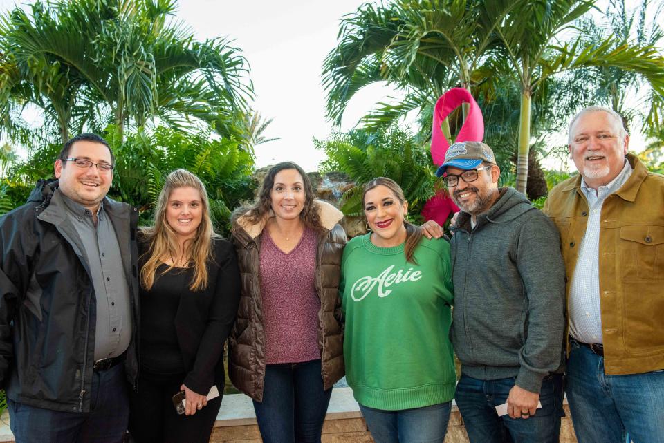 City Councilman Anthony Bonna and Tara, SLC Commissioner Jamie Fowler, PSL Councilwoman Jolien Caraballo and Benjamin, and Developer John Richardson.