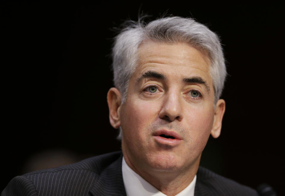 William Ackman, whose hedge fund holds a large stake in Valeant and controls two seats on its board of directors, testifies on Capitol Hill in Washington, Wednesday, April 27, 2016, before a Senate Special Committee on Aging hearing on drastic price hikes by Valeant and a handful of other drugmakers that have stoked outrage from patients, physicians and politicians nationwide. (AP Photo/Manuel Balce Ceneta)