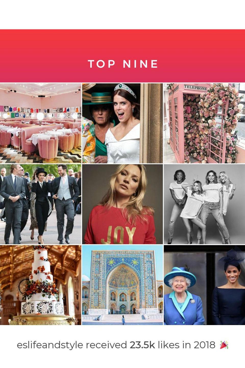 The Evening Standard's Lifestyle best nine on Instagram for 2018 (@eslifeandstyle)