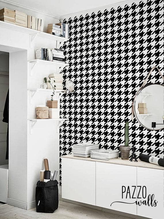 18) Houndstooth Removable Wallpaper