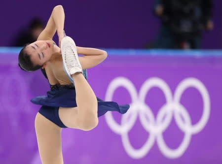 Figure Skating - Pyeongchang 2018 Winter Olympics - Ladies Single Skating Short Program - Gangneung, South Korea - February 21, 2018 - Kaori Sakamoto of Japan performs. REUTERS/Lucy Nicholson