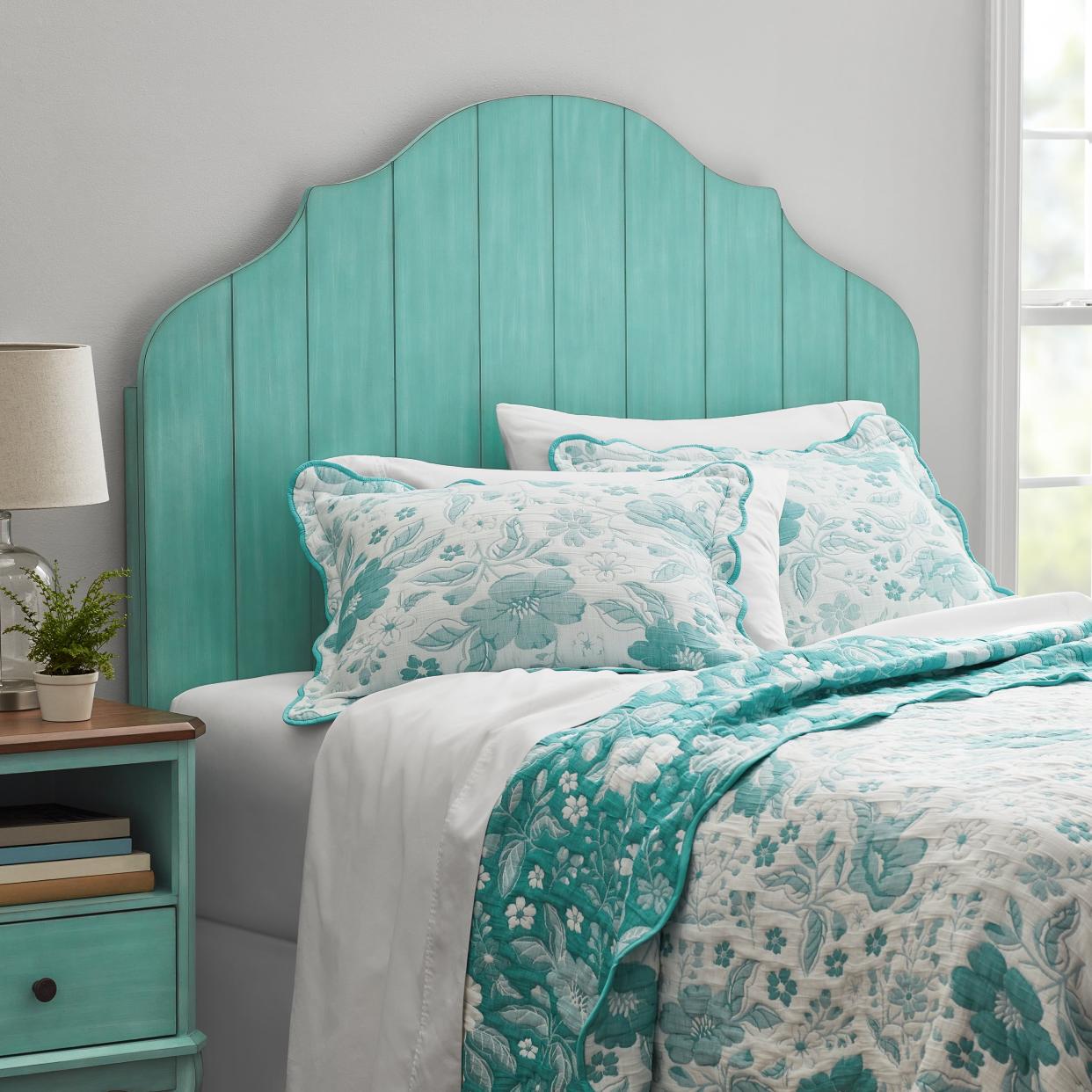 <p><a href="https://go.redirectingat.com?id=74968X1596630&url=https%3A%2F%2Fwww.walmart.com%2Fip%2FThe-Pioneer-Woman-Queen-Headboard-Teal%2F1551284142&sref=https%3A%2F%2F" rel="nofollow noopener" target="_blank" data-ylk="slk:Shop Now;elm:context_link;itc:0;sec:content-canvas" class="link rapid-noclick-resp">Shop Now</a></p><p>The Pioneer Woman Queen Headboard in Teal</p><p>walmart.com</p><p>$199.00</p>