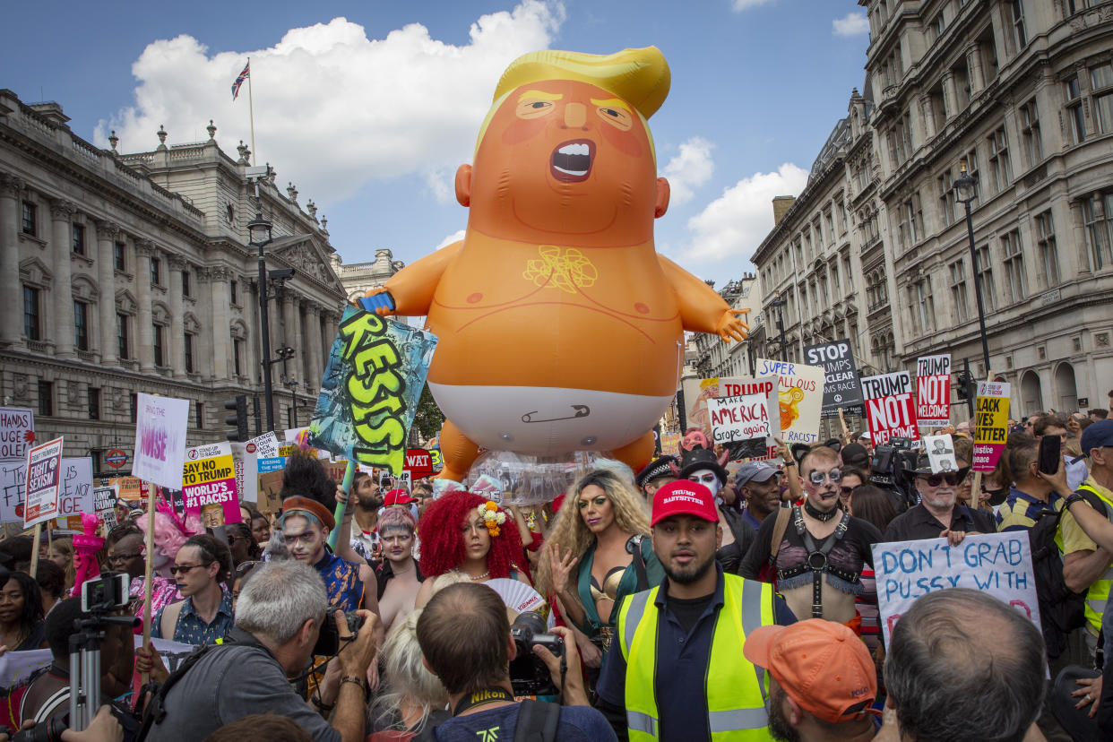 Das Trump-Baby war auch beim "Womens March Against Trump" im Juli 2018 in London dabei. (Bild: Andrew Aitchison / In pictures via Getty Images)