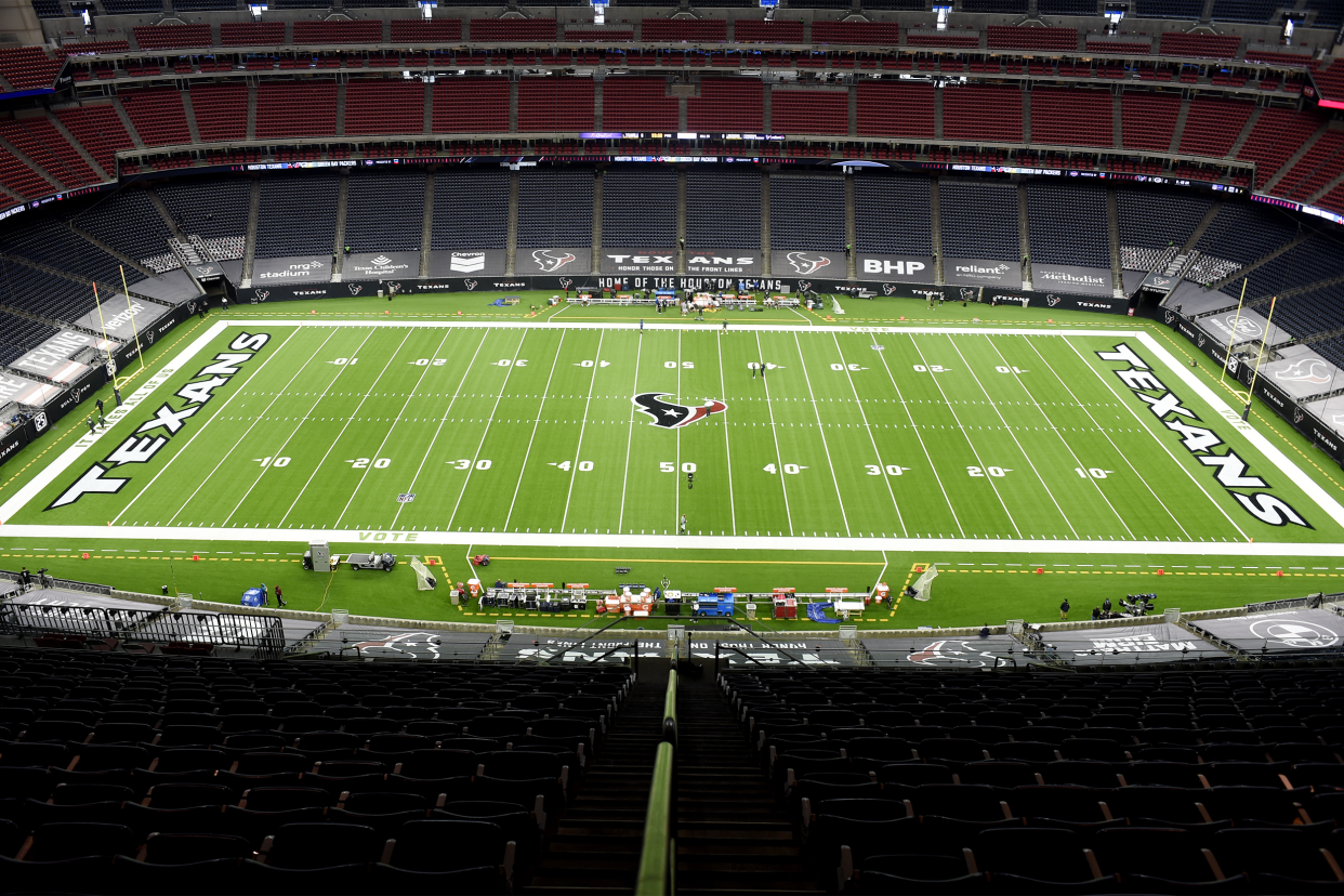 Houston Texans, NRG Stadium, Houston, general view of field prior to the game between the Houston Texans and the Green Bay Packers on October 25, 2020, empty field and seats