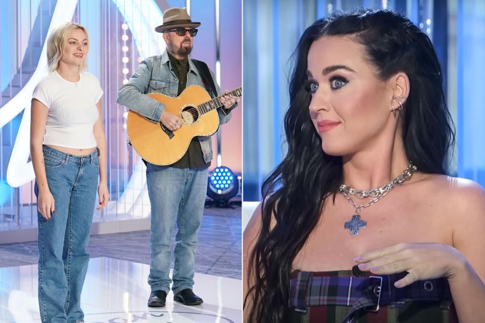 Eurythmics member Dave Stewart, daughter Kaya, and Katy Perry on 'American Idol'