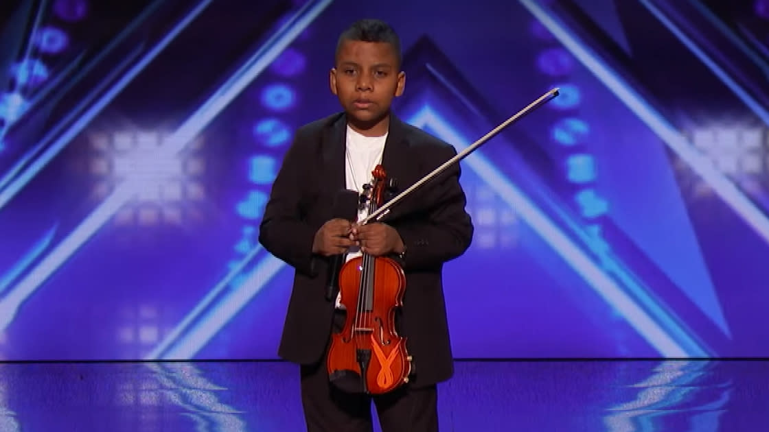 Tyler Butler-Figueroa wowed the 'America's Got Talent' audience with his violin skills. (Credit: NBC)