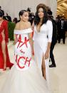 Under the theme “In America: A Lexicon of Fashion,” AOC attended the Met Ball wearing this Brother Vellies gown by designer Aurora James. Viewers were conflicted, however, when she turned around to reveal the phrase "Tax the Rich" printed across the back. Some loved it, others hated it, and others found it performative. Regardless, <a href="https://www.instagram.com/p/CTybzXHAHYh/" rel="nofollow noopener" target="_blank" data-ylk="slk:AOC stood by her choice;elm:context_link;itc:0;sec:content-canvas" class="link ">AOC stood by her choice</a>.