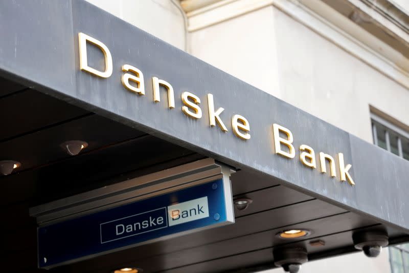 FILE PHOTO: Danske bank signs are seen on a bank's headquarters in Copenhagen