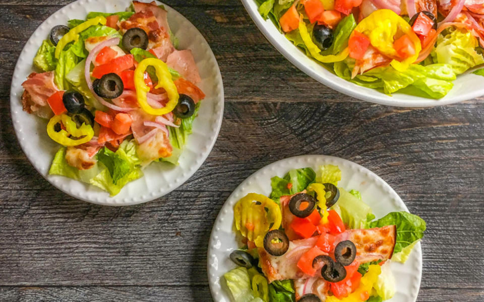 <p>Denise Wright</p><p>All the flavors from a huge sub, but in a light salad that comes with less guilt.</p><p><strong>Get the recipe: <a href="https://parade.com/892302/parade/try-an-italian-sub-salad-for-a-quick-low-carb-dinner-inspired-by-the-classic-sandwich/" rel="nofollow noopener" target="_blank" data-ylk="slk:Italian Sub Salad;elm:context_link;itc:0;sec:content-canvas" class="link ">Italian Sub Salad</a></strong></p><p><strong>Related: 17 <a href="https://parade.com/846273/mirarichardfioramore/17-healthy-delicious-low-carb-salads/" rel="nofollow noopener" target="_blank" data-ylk="slk:Healthy & Delicious Low-Carb Salads;elm:context_link;itc:0;sec:content-canvas" class="link ">Healthy & Delicious Low-Carb Salads</a></strong></p>