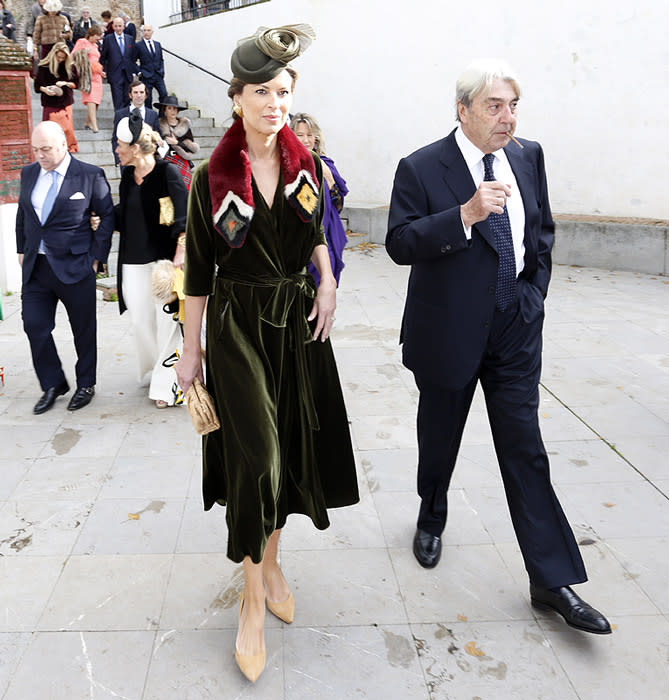 elena cué y alberto cortina en la boda de maría castellanos