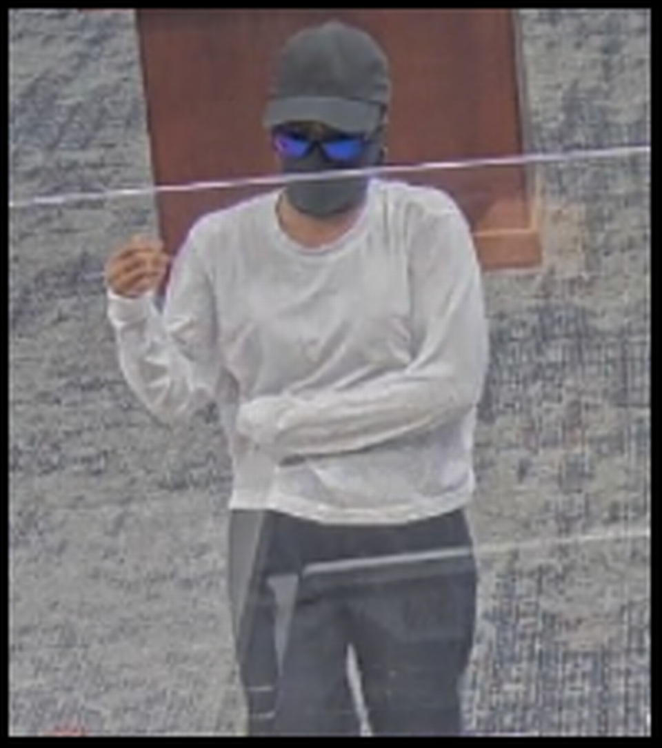 Durham Police included this photo of a suspect who allegedly robbed four banks in Durham. The first one was in October and the most recent in July 2022. Durham Police Department