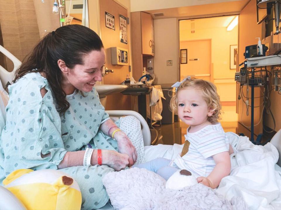 Shannon McCook with her daughter Adelei in the hospital | McCook-Peterson Family