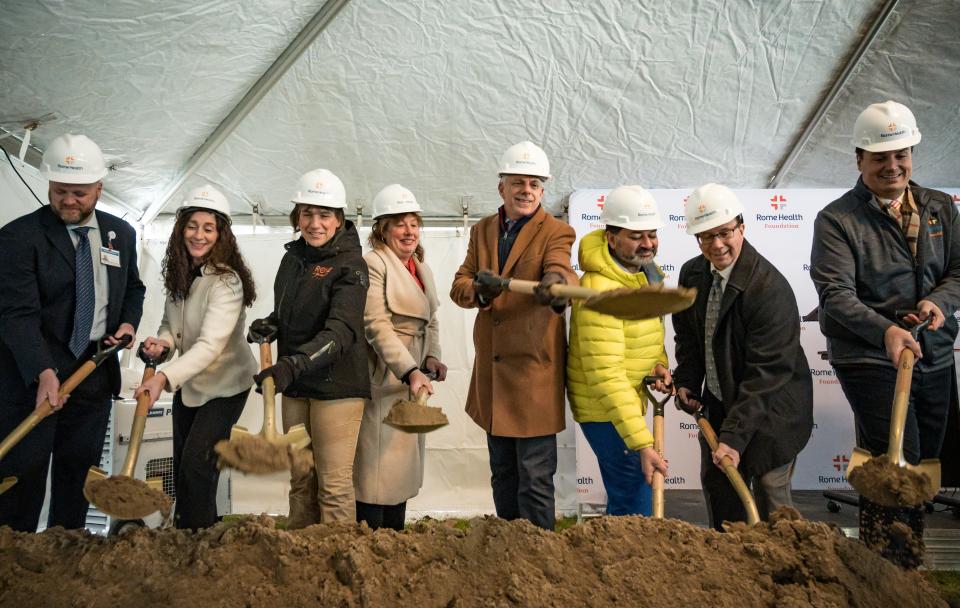 Rome Health welcomed donors and community members to its groundbreaking ceremony on Wednesday, November 29, 2023. The project involves constructing a 30,000 square-foot, three-floor addition on the north side of the hospital which will replace the building's aging operating rooms and intensive care units.