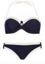 Anka Nautical Bikini Top (£39.00) and Bottoms (£35.00) – <a href="http://www.tedbaker.com/" rel="nofollow noopener" target="_blank" data-ylk="slk:Ted Baker;elm:context_link;itc:0;sec:content-canvas" class="link ">Ted Baker</a><br><br>Work the nautical trend in this two-tone bikini.