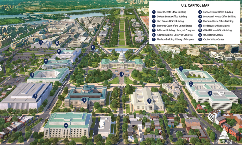 Mapa del complejo del Capitolio
