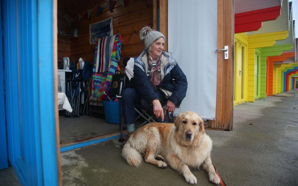 Sue Wood and her dog Barley