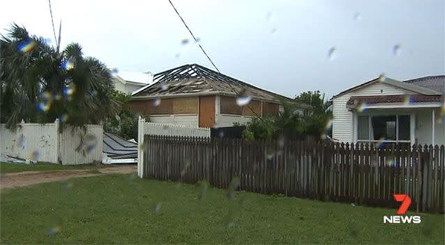 In an area which feared it would suffer a direct hit, Debbie instead targeted selectively. Picture: 7 News