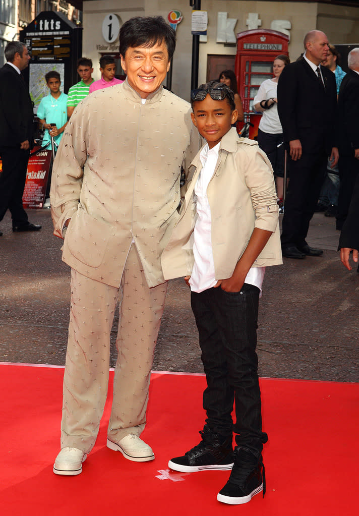 The Karate Kid UK Premiere 2010 Jackie Chan Jaden Smith