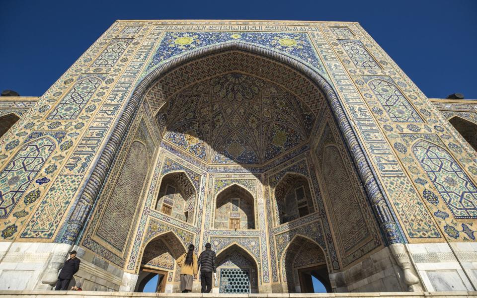 Samarkand Uzbekistan Registan architecture ornate Islamic - Getty