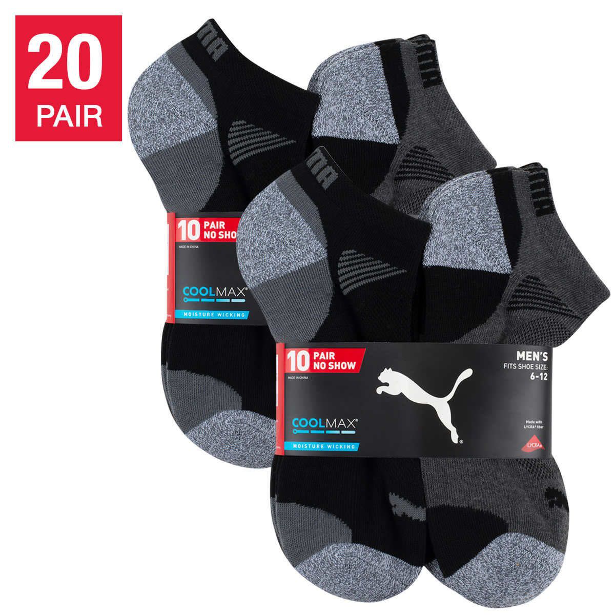 Puma Men's No-Show Socks