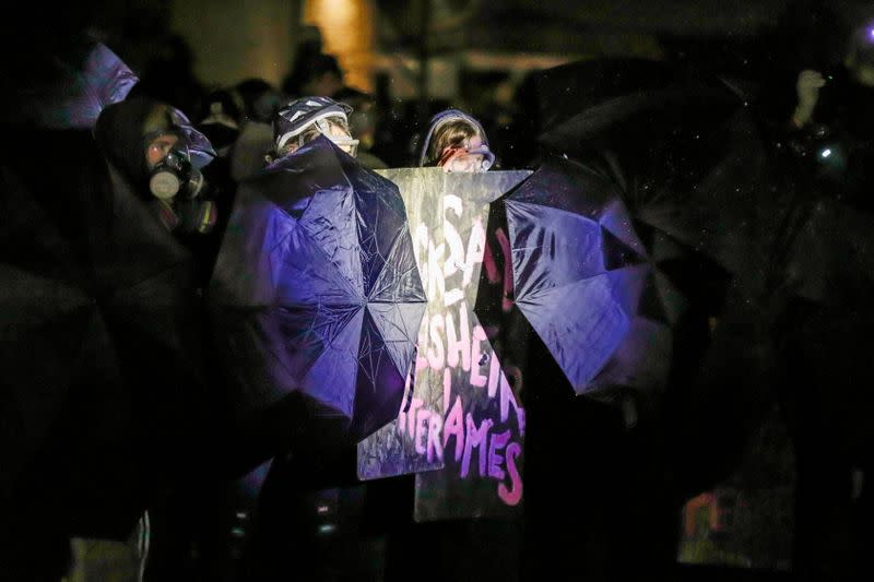 Rally days after Daunte Wright, 20, was shot and killed by former Brooklyn Center Police Officer Kim Potter, in Brooklyn Center, Minnesota