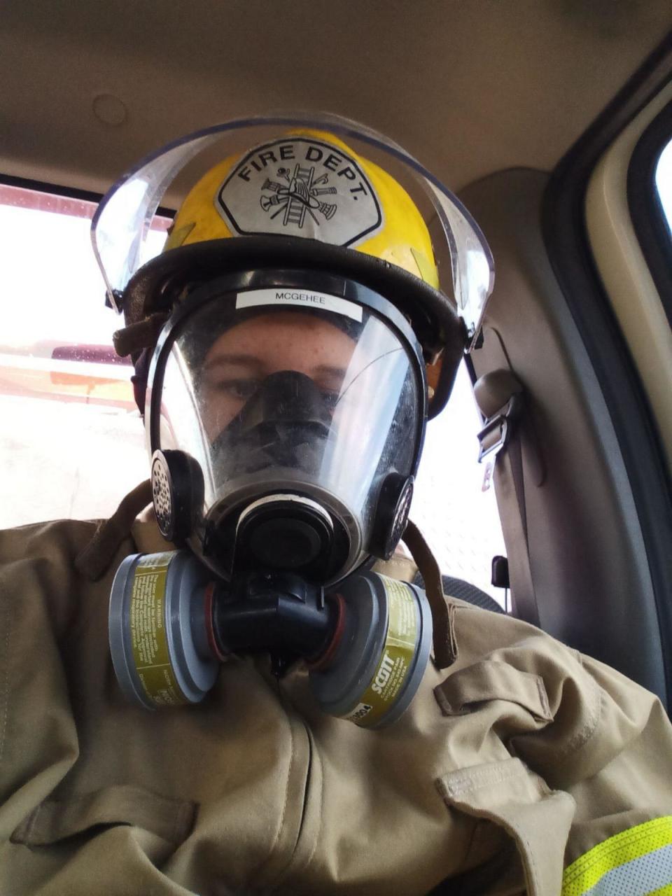 PHOTO: Gage Hardman, a junior volunteer firefighter with the Hoover Volunteer Fire Department in Pampa, Texas, helped to fight the state's raging wildfire. (Gage Hardman)