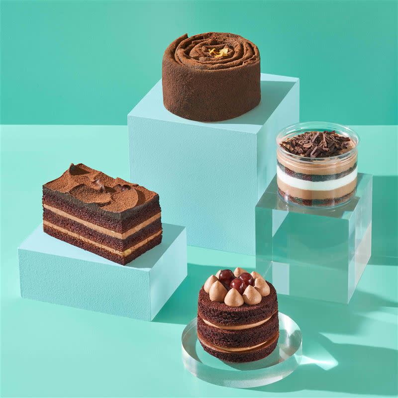 「We Sweet X 皇后陛下Your Majesty」推出4款巧克力甜點。（圖／全聯提供）