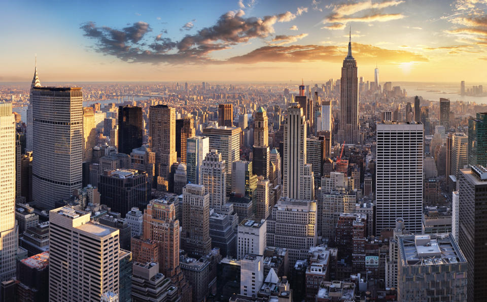 Aerial shot of New York City