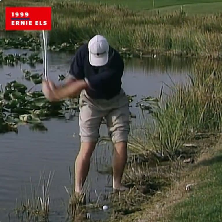 Ernie Els, ex número 1, en el agua