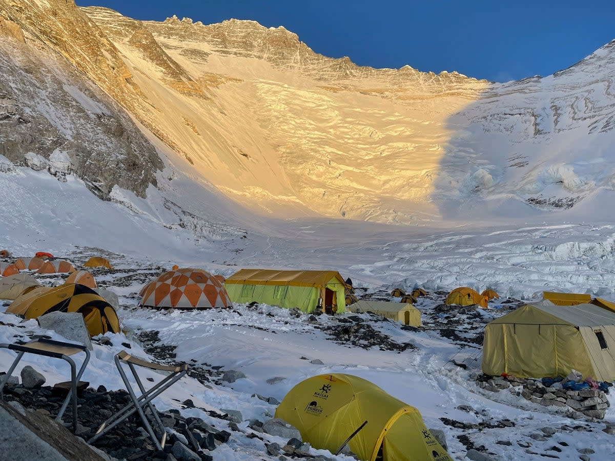 Mountaineer’s tents at Camp 2 of Mount Everest (AFP via Getty Images)