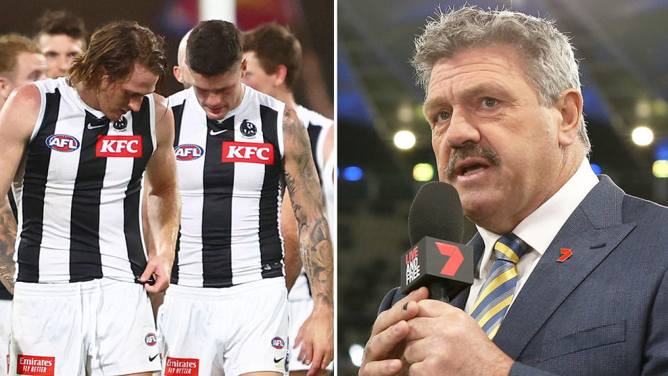 AFL commentator Brian Taylor has been accused of bias towards Collingwood during Thursday night's loss against Brisbane. Pic: Getty 