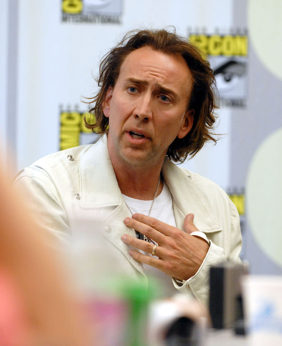 <p>Cage is famously a <em>Superman</em> superfan. In 2011, he sold a perfect copy of the comic book featuring the first appearance of the Man of Steel for <a rel="nofollow noopener" href="https://www.hollywoodreporter.com/heat-vision/nicolas-cage-superman-comic-record-2-million-sale-267770" target="_blank" data-ylk="slk:a cool $2.16 million;elm:context_link;itc:0;sec:content-canvas" class="link ">a cool $2.16 million</a> — the first comic to sell for more than $2 million at auction. He <a rel="nofollow" href="https://www.yahoo.com/entertainment/nicolas-cage-insists-superman-lives-beautiful-191455869.html" data-ylk="slk:almost starred as the hero in Tim Burton’s aborted film project;elm:context_link;itc:0;sec:content-canvas;outcm:mb_qualified_link;_E:mb_qualified_link;ct:story;" class="link  yahoo-link">almost starred as the hero in Tim Burton’s aborted film project</a>. Cage also named his son, Kal-El, after the character’s birth name back on Planet Krypton. “<span>I wanted a name that stood for something good, was unique and American and that’s all three,” Cage explained to <a rel="nofollow noopener" href="http://celebritybabies.people.com/2007/02/14/nicolas_cage_ex/" target="_blank" data-ylk="slk:People;elm:context_link;itc:0;sec:content-canvas" class="link "><em>People</em></a> in February 2007. </span>(Photo: Getty Images) </p>