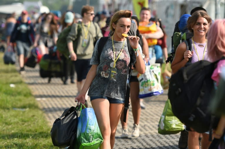 Some 175,000 people are expected to attend Glastonbury this weekend as Britain experiences soaring tempartures