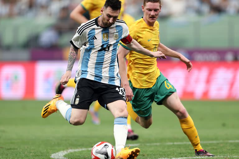 Lionel Messi abrió la cuenta de la victoria de la selección argentina vs. Australia