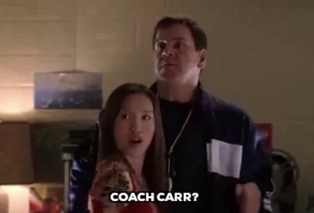 Coach Carr and Trang Pak from "Mean Girls" (2004)