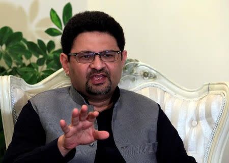 Pakistan's new finance ministry chief Miftah Ismail speaks with a Reuters correspondent during an interview in Islamabad, Pakistan December 28, 2017. REUTERS/Faisal Mahmood