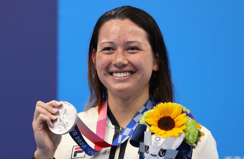 Swimming - Women's 100m Freestyle - Medal Ceremony