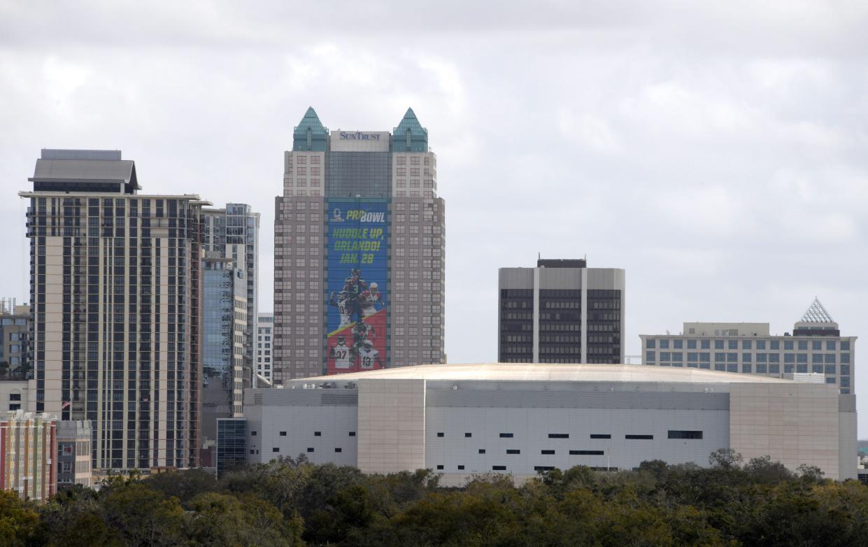 A general overall view of the downtown Orlando skyline pictured on Jan. 28, 2018.