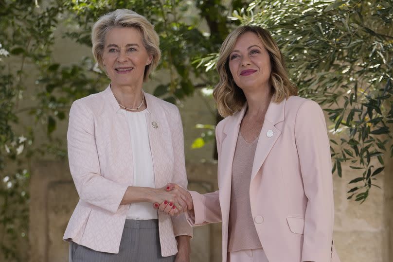 Ursula von der Leyen y Giorgia Meloni. 