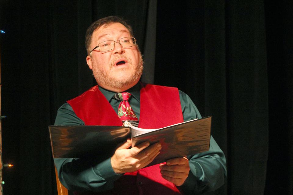 Derek Simons performs in "Christmas Memories" in 2019 at Freeport High School in Freeport.