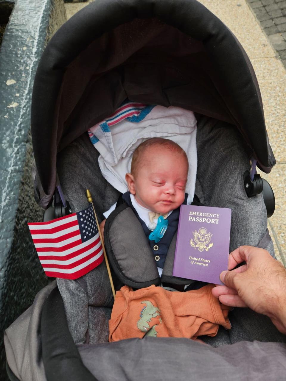 Simon Kaitz, the surrogate child of Laura and Sam Kaitz, arrived in the U.S. on July 6, 2023, after more than two months in Mexico