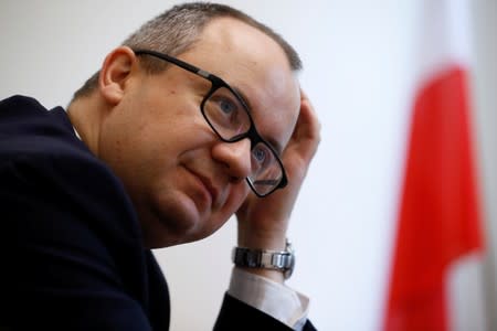 Adam Bodnar, Poland's Commissioner for Human Rights speaks during an interview with Reuters in Warsaw