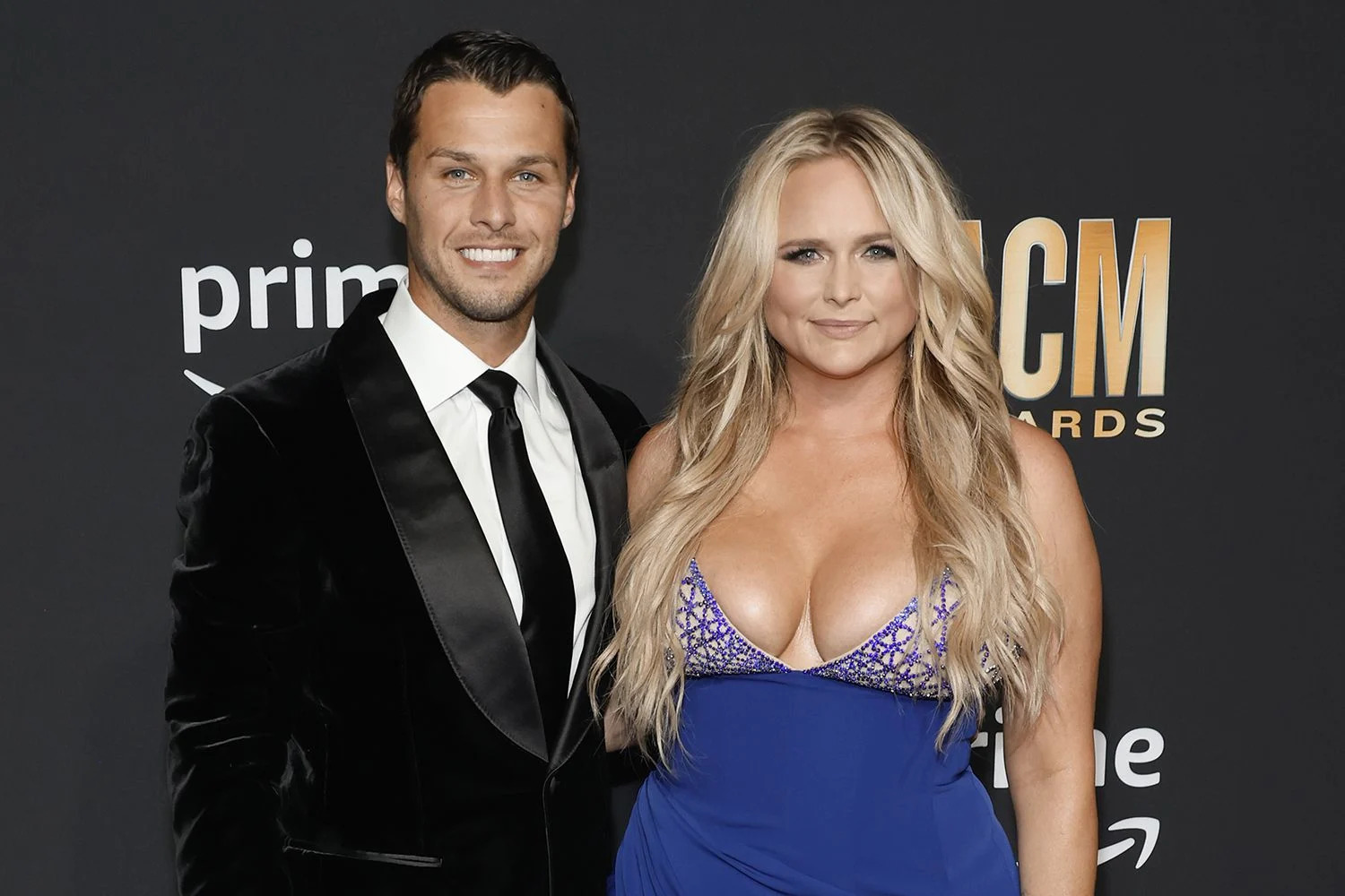 <p>Jason Kempin/Getty Images</p> Brendan McLoughlin and Miranda Lambert at the ACM Awards Frisco, Texas in May 2023