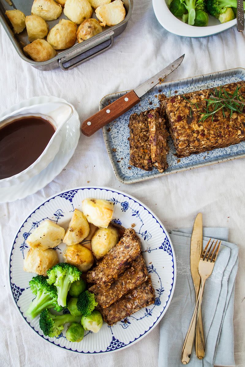 Lentil Roast With Balsamic Onion Gravy