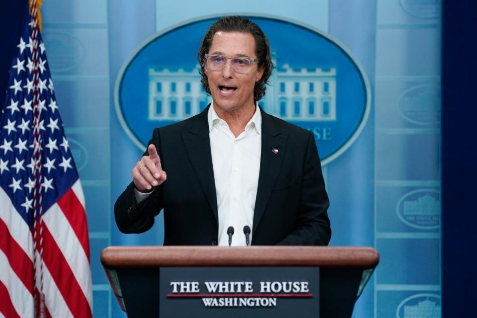 Matthew McConaughey gave an address at the White House following the Uvalde shooting (AP)